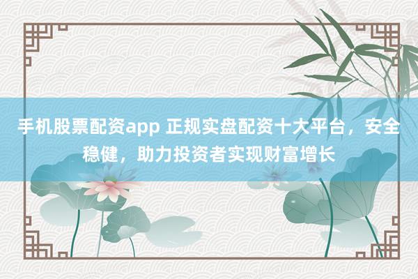 手机股票配资app 正规实盘配资十大平台，安全稳健，助力投资者实现财富增长