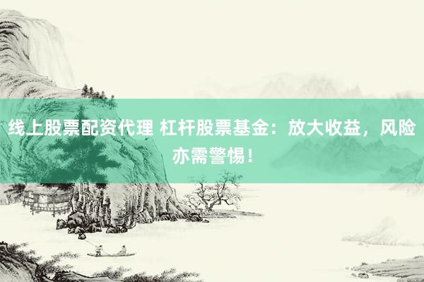 线上股票配资代理 杠杆股票基金：放大收益，风险亦需警惕！
