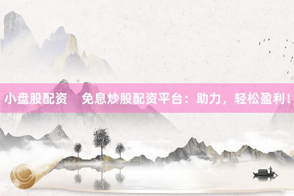 小盘股配资    免息炒股配资平台：助力，轻松盈利！