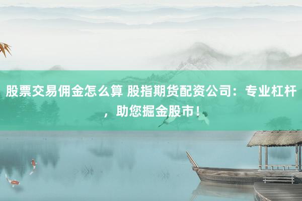 股票交易佣金怎么算 股指期货配资公司：专业杠杆，助您掘金股市！