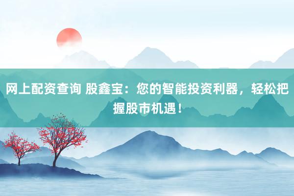网上配资查询 股鑫宝：您的智能投资利器，轻松把握股市机遇！