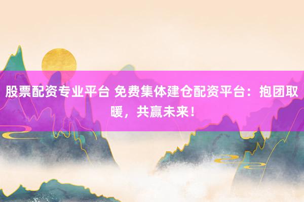 股票配资专业平台 免费集体建仓配资平台:抱团取暖,共赢未来!