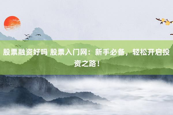 股票融资好吗 股票入门网:新手必备,轻松开启投资之路!