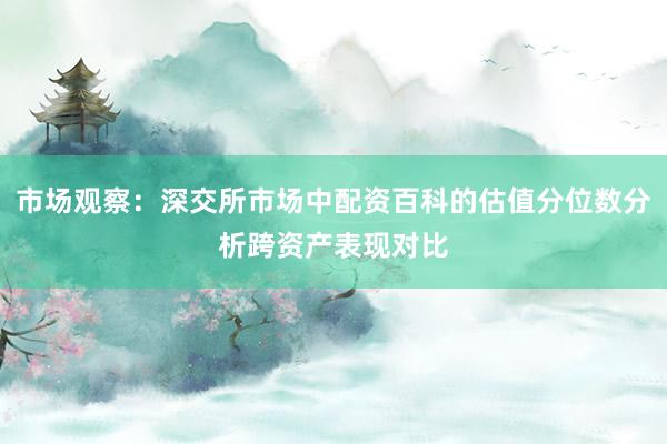 市场观察：深交所市场中配资百科的估值分位数分析跨资产表现对比