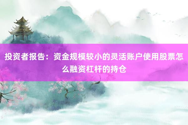 投资者报告：资金规模较小的灵活账户使用股票怎么融资杠杆的持仓