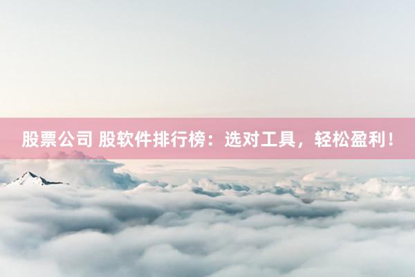 股票公司 股软件排行榜：选对工具，轻松盈利！