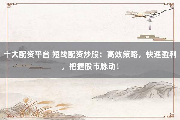 十大配资平台 短线配资炒股：高效策略，快速盈利，把握股市脉动！