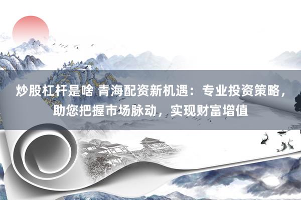 炒股杠杆是啥 青海配资新机遇：专业投资策略，助您把握市场脉动，实现财富增值
