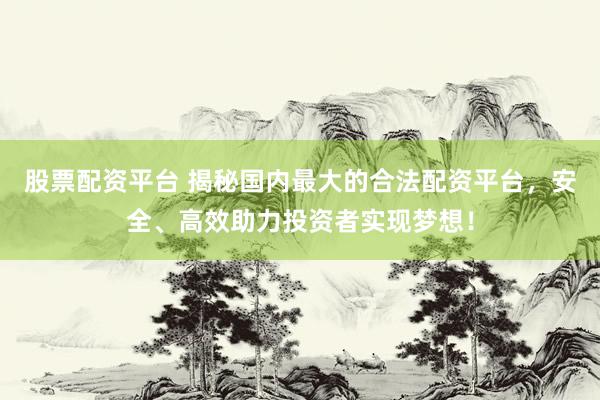 股票配资平台 揭秘国内最大的合法配资平台，安全、高效助力投资者实现梦想！